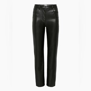 Aritzia Wilfred The Melina Black Vegan
Leather Straight Leg Pant
